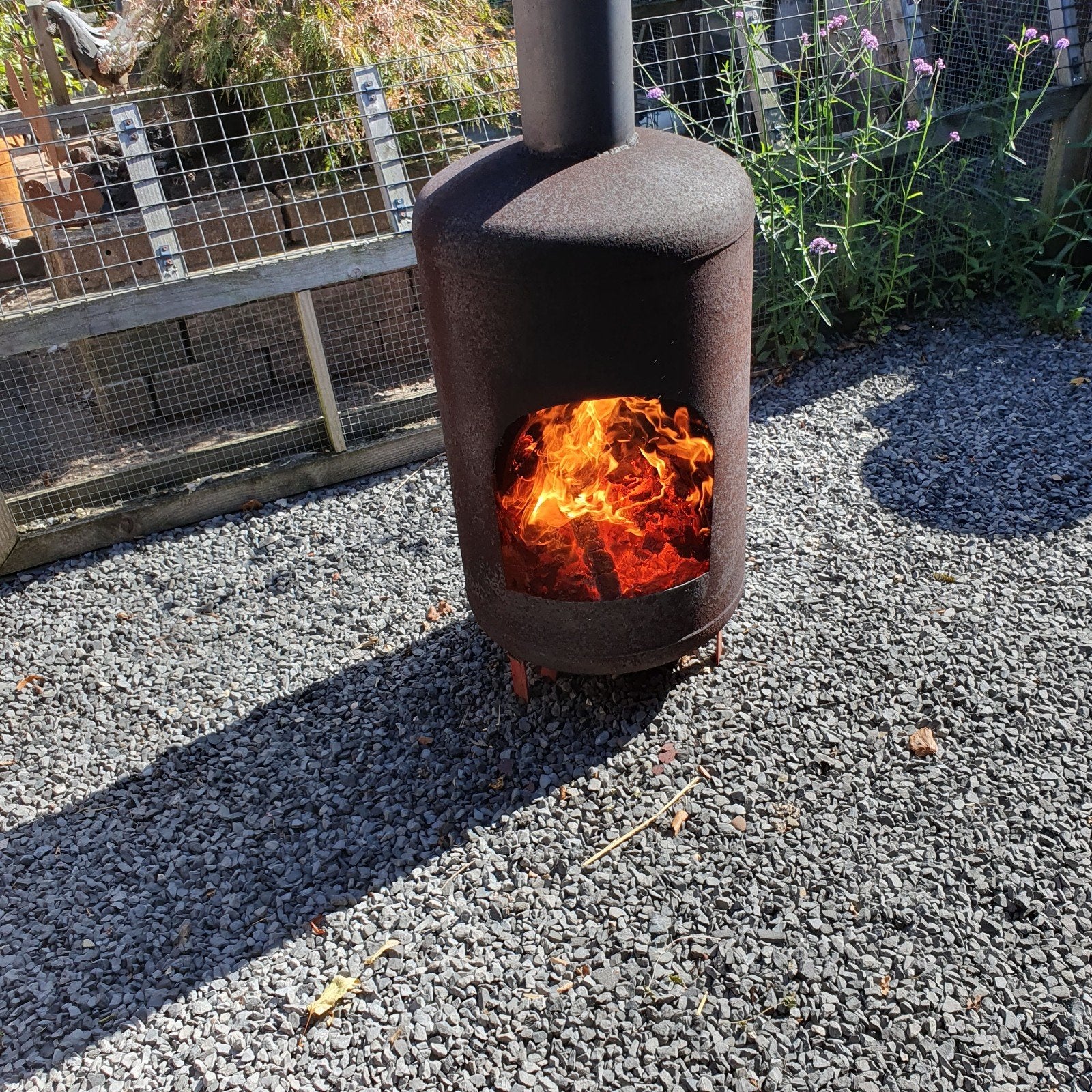 Gezellige allesbrander voor buiten met RVS pijp, Tuin en Terras, Vuurkorven, Ophalen