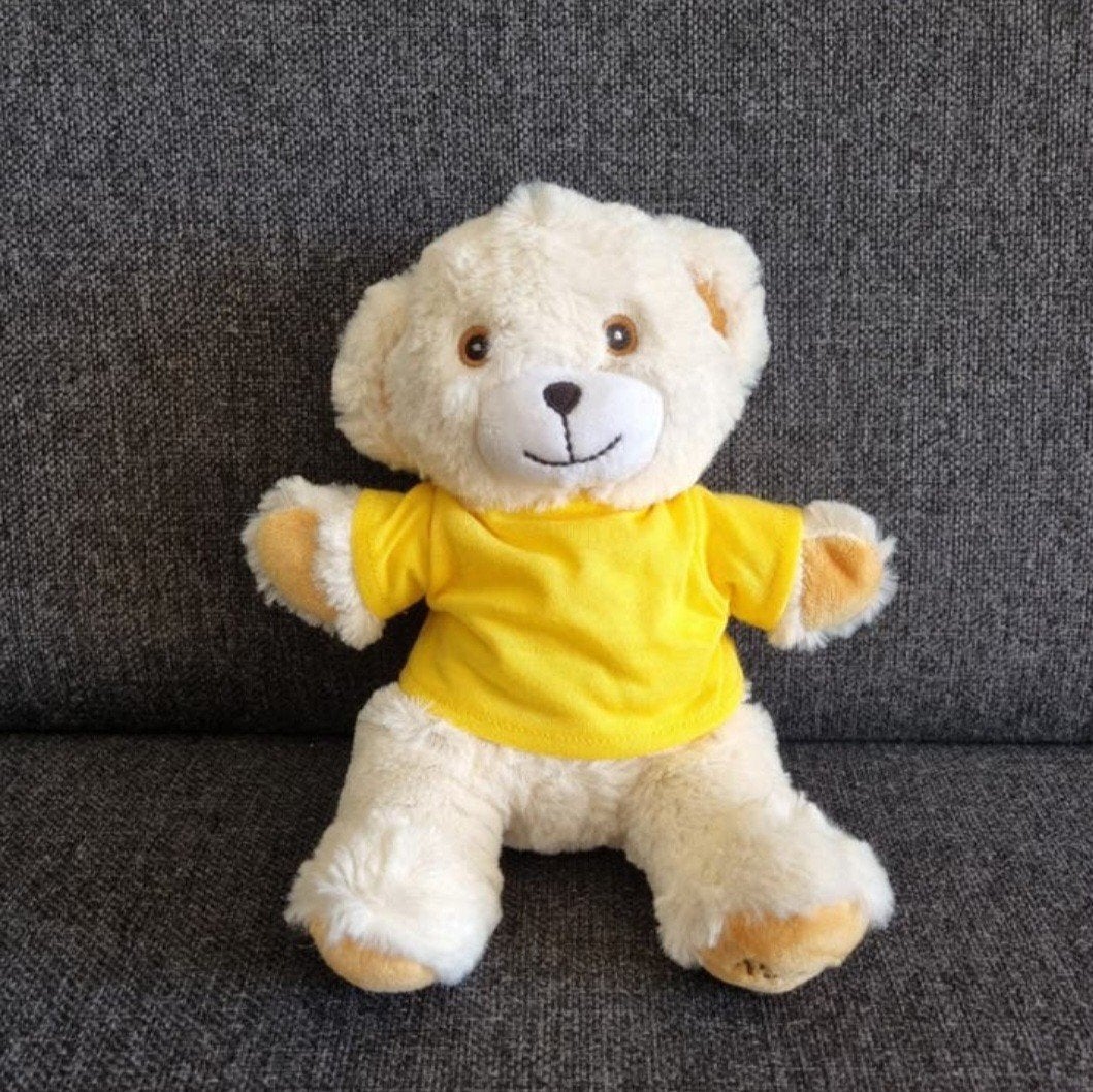 Robijn knuffel beer geel shirt robijntje, Ophalen of Verzenden, Zo goed als nieuw, Beer