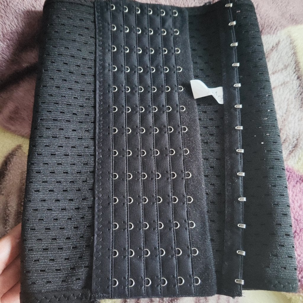 Zwarte Waist Trainer / Buikgordel Korset_Unisex M (90x25 cm), Maat 38/40 (M), Zwart, Nieuw, Ophalen of Verzenden