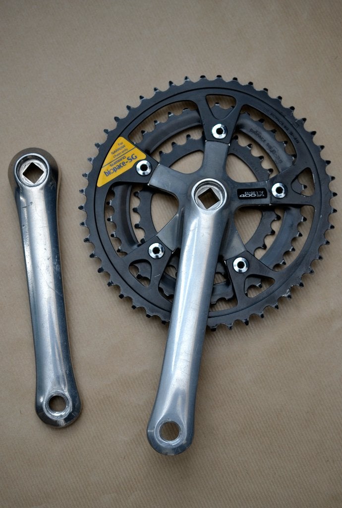 Shimano Exage LX 400 crankstel mountainbike - gebruikt, Crankstel of Pedalen, Gebruikt, Ophalen of Verzenden, Mountainbike
