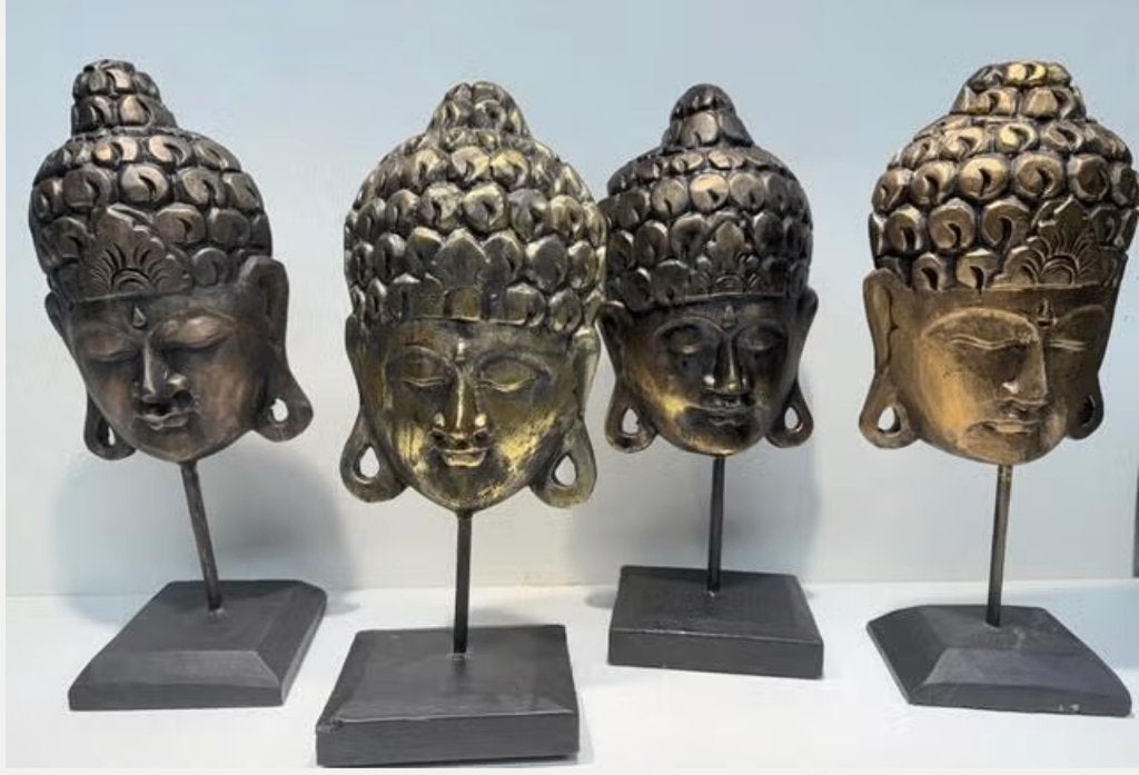 Boeddha hoofd - hout - Thailand, Ophalen of Verzenden, Nieuw, Hout