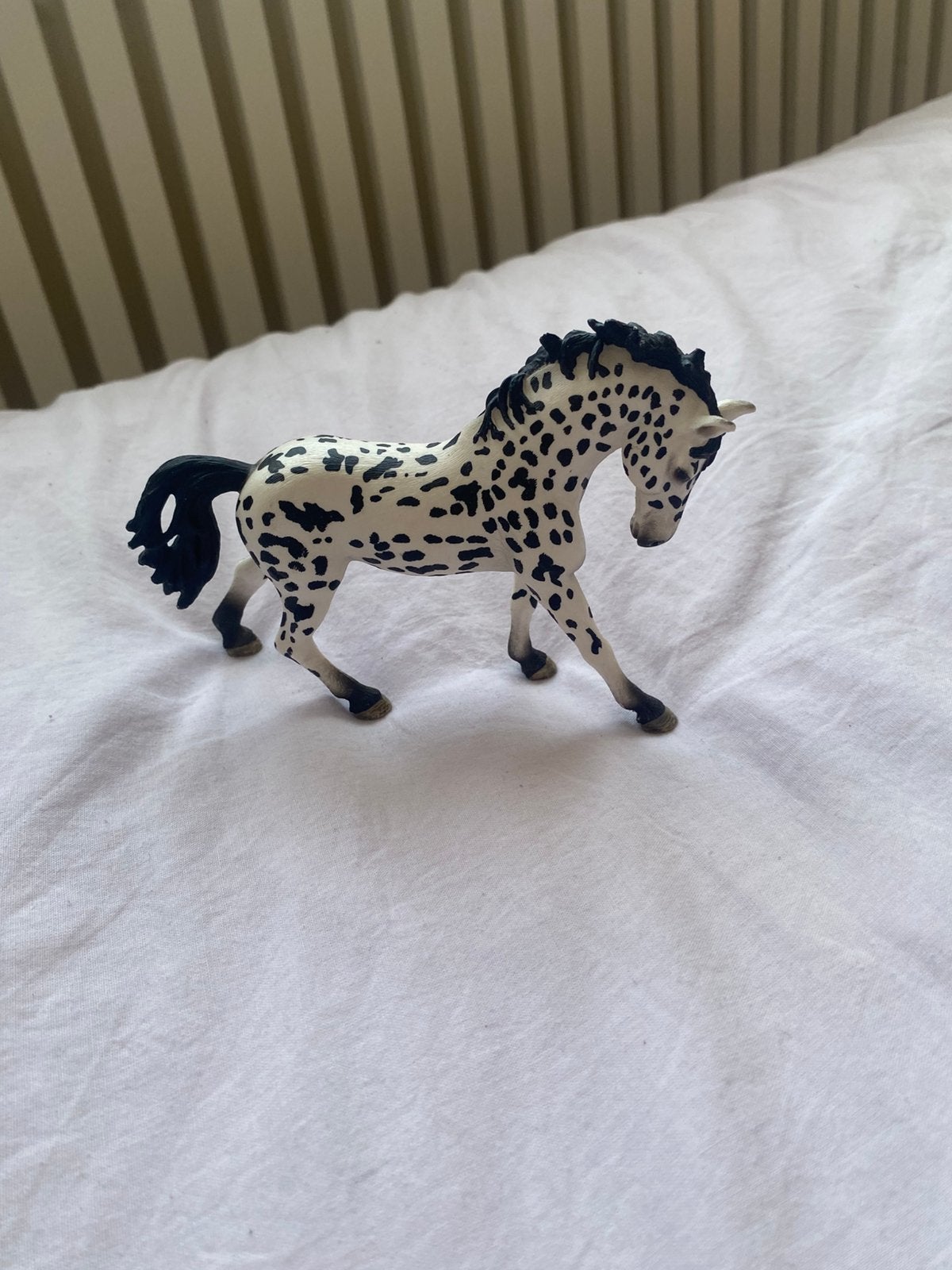 Schleich paard zwart wit 2*, Verzenden, Zo goed als nieuw, Paard, Beeldje of Figuurtje