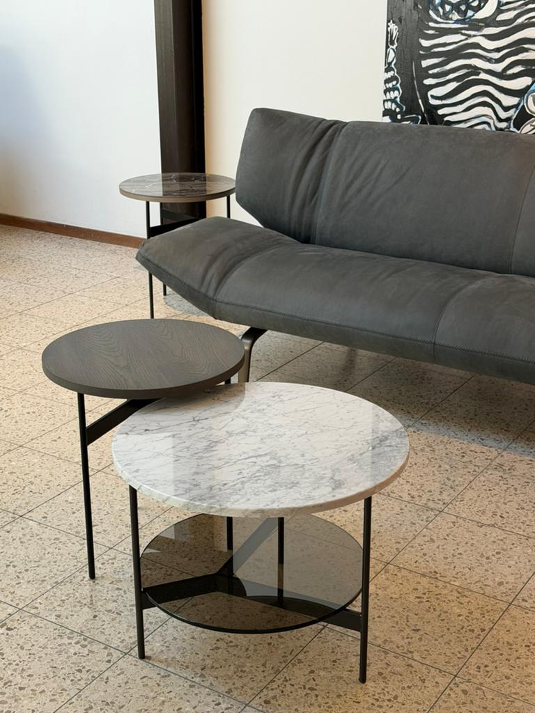 Leolux Tampa salontafelset marmer/ hout setprijs, Ophalen, 50 tot 100 cm, Zo goed als nieuw, Minder dan 50 cm
