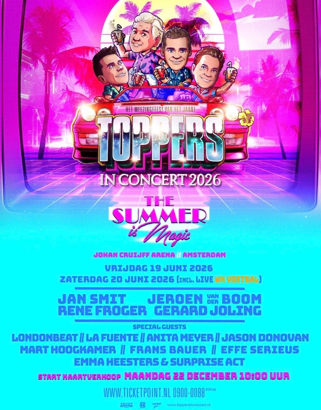 TOPPERS 2026 - THE SUMMER IS MAGIC 20 juni, Twee personen, Juni
