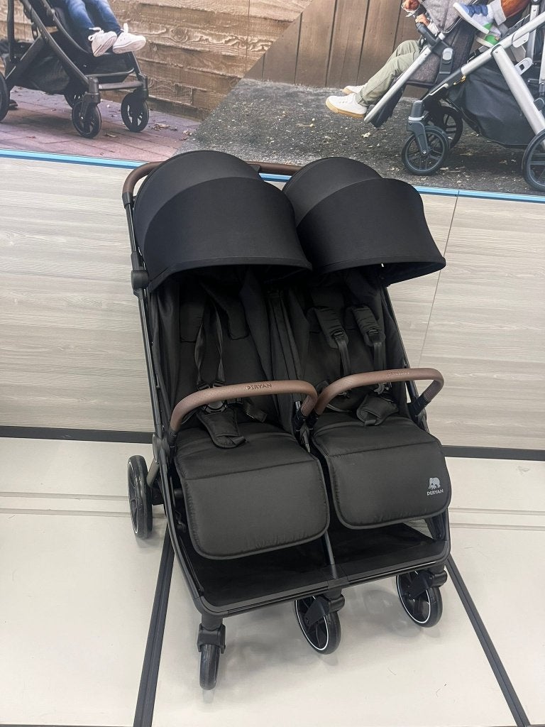Deryan Rolo DuoBuggy X2 XL Zwart V2, Ophalen of Verzenden, Zo goed als nieuw, Verstelbare rugleuning