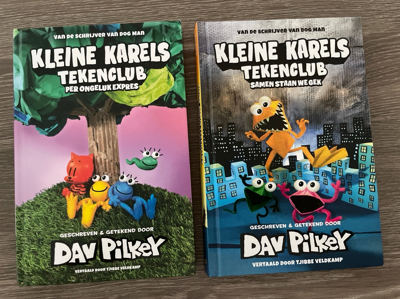 Dav Pilkey - Kleine Karels Tekenclub (2 boeken), Ophalen of Verzenden, Zo goed als nieuw, Fictie