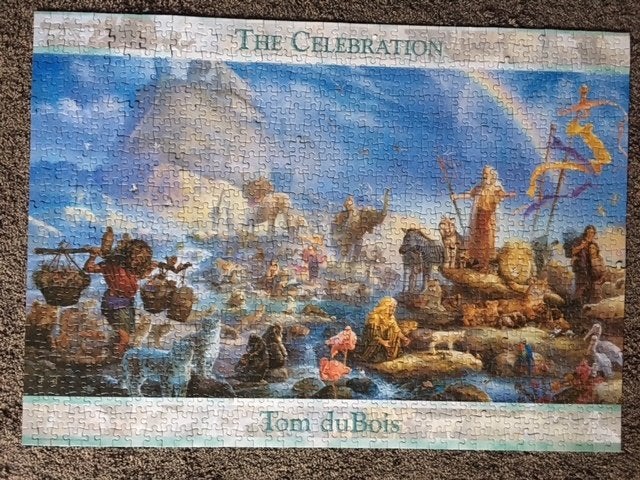 Tom du Bois Puzzel: The Celebration, 1000 stukjes, compleet, Ophalen of Verzenden, 500 t/m 1500 stukjes, Gebruikt, Legpuzzel
