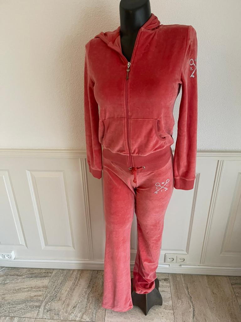 Key cy huispak maat m zalmkleurig velours, Verzenden, Nieuw, Maat 38/40 (M), Roze
