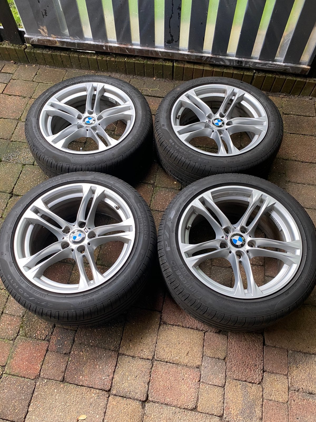 Orginele Breedset BMW F10/F11 velgen 18inch met runflat…, 18 inch, Velg(en), Ophalen of Verzenden, Zomerbanden