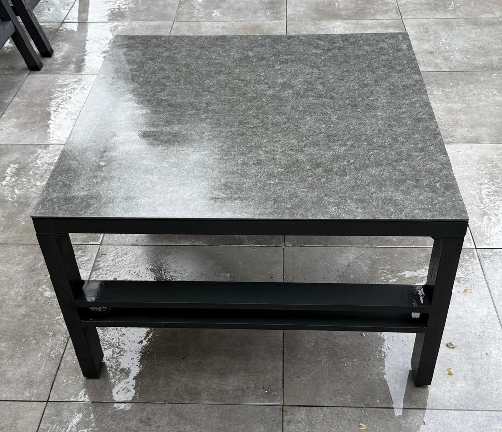 Tuintafel met glasplaat, Tuin en Terras, Ophalen, Zo goed als nieuw, Aluminium