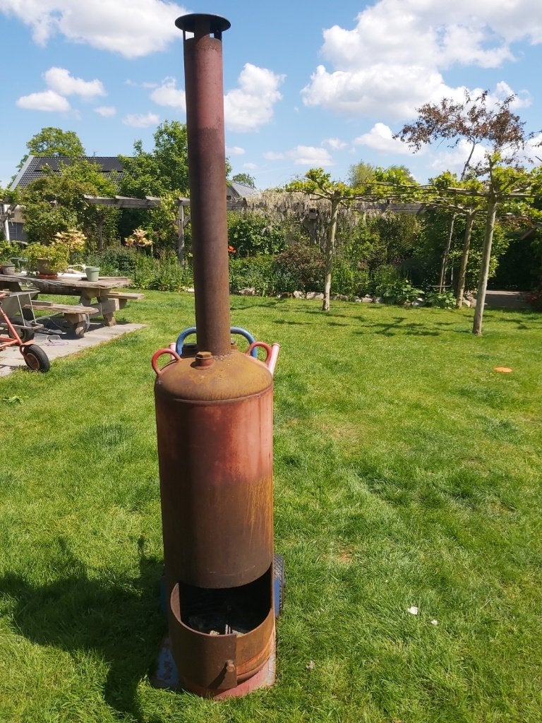 Buitenhaard vuurkorf brandton buitenkachel zwaar en groot, Ophalen, Gebruikt