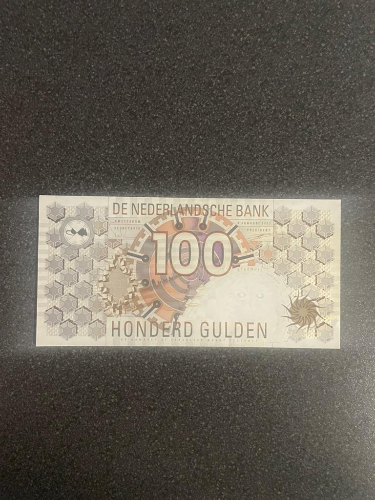 100 gulden 1992 UNC!, Postzegels en Munten, Bankbiljetten | Nederland, Ophalen of Verzenden, 100 gulden