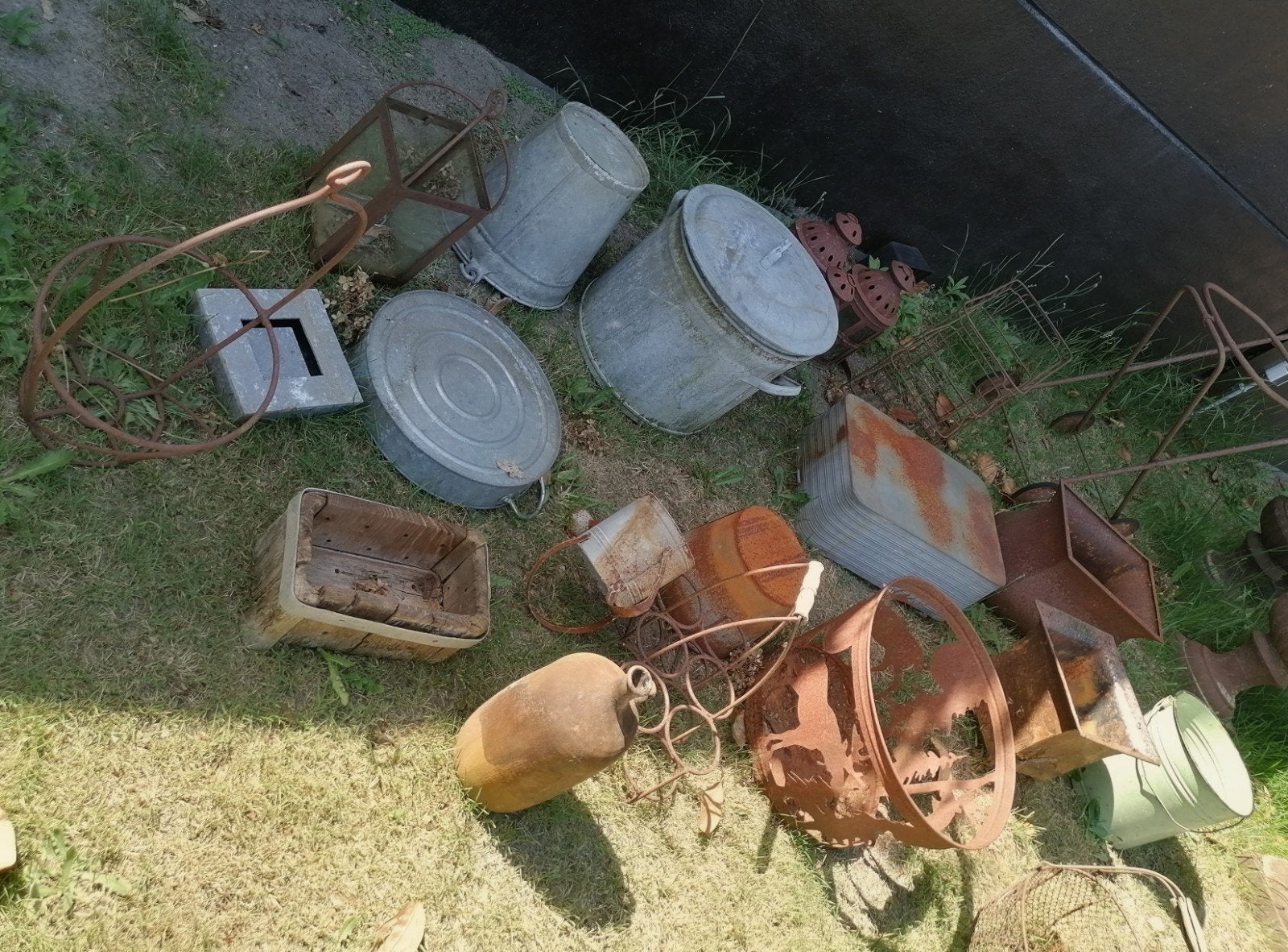 Diverse zinken & roest items., Ophalen, Minder dan 30 cm, Rond, Metaal