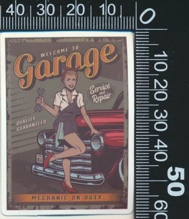 Sticker: Vintage Pin Up Girl (84), Verzamelen, Stickers, Ophalen of Verzenden, Zo goed als nieuw, Bedrijf of Vereniging