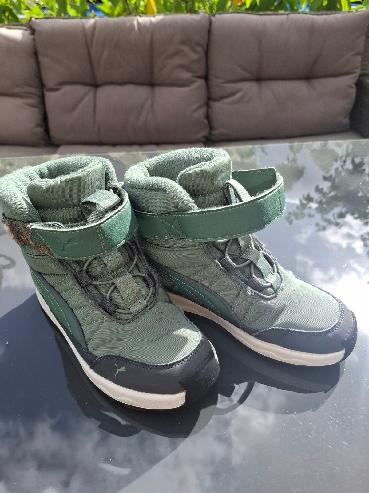 Puma kinderlaarzen maat 34 - Groen, Gebruikt, Jongen of Meisje, Puma, Ophalen of Verzenden
