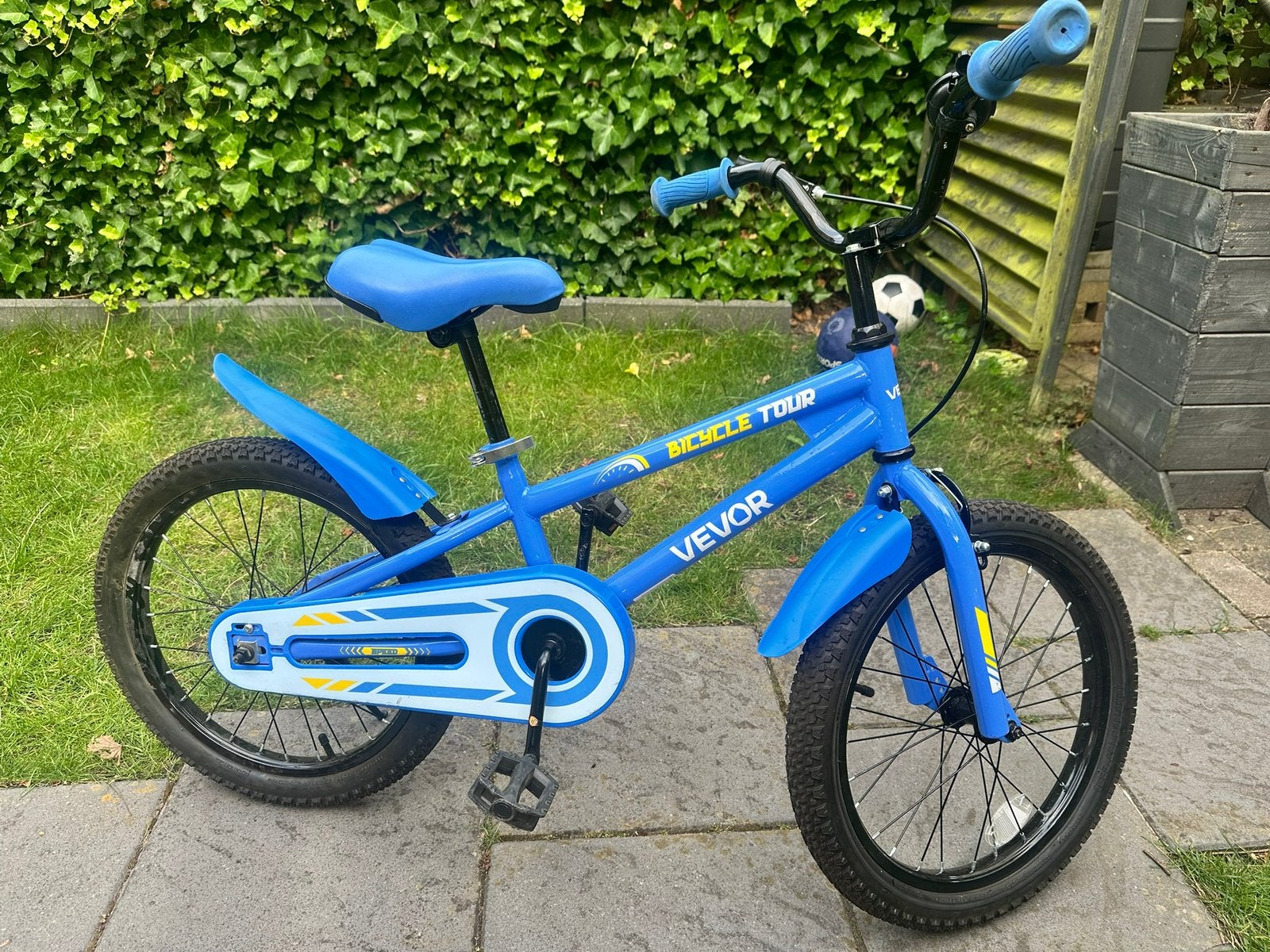 Kinderfiets Vevor blauw (BMX), Ophalen, Zo goed als nieuw, Minder dan 16 inch