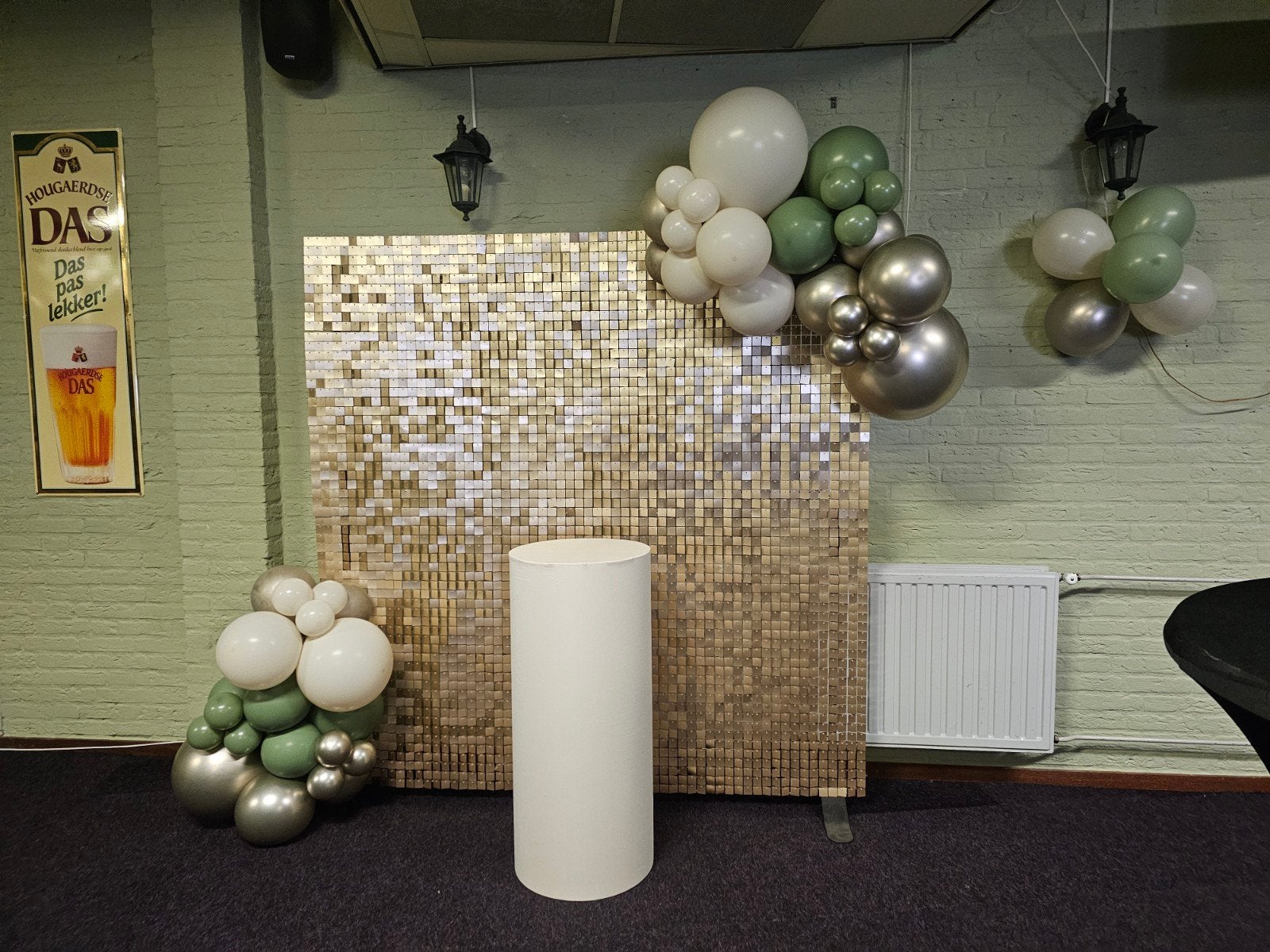 te huur backdrops shimmerwall ballon decoratie, Ophalen of Verzenden, Zo goed als nieuw, Geboorte of Huwelijk