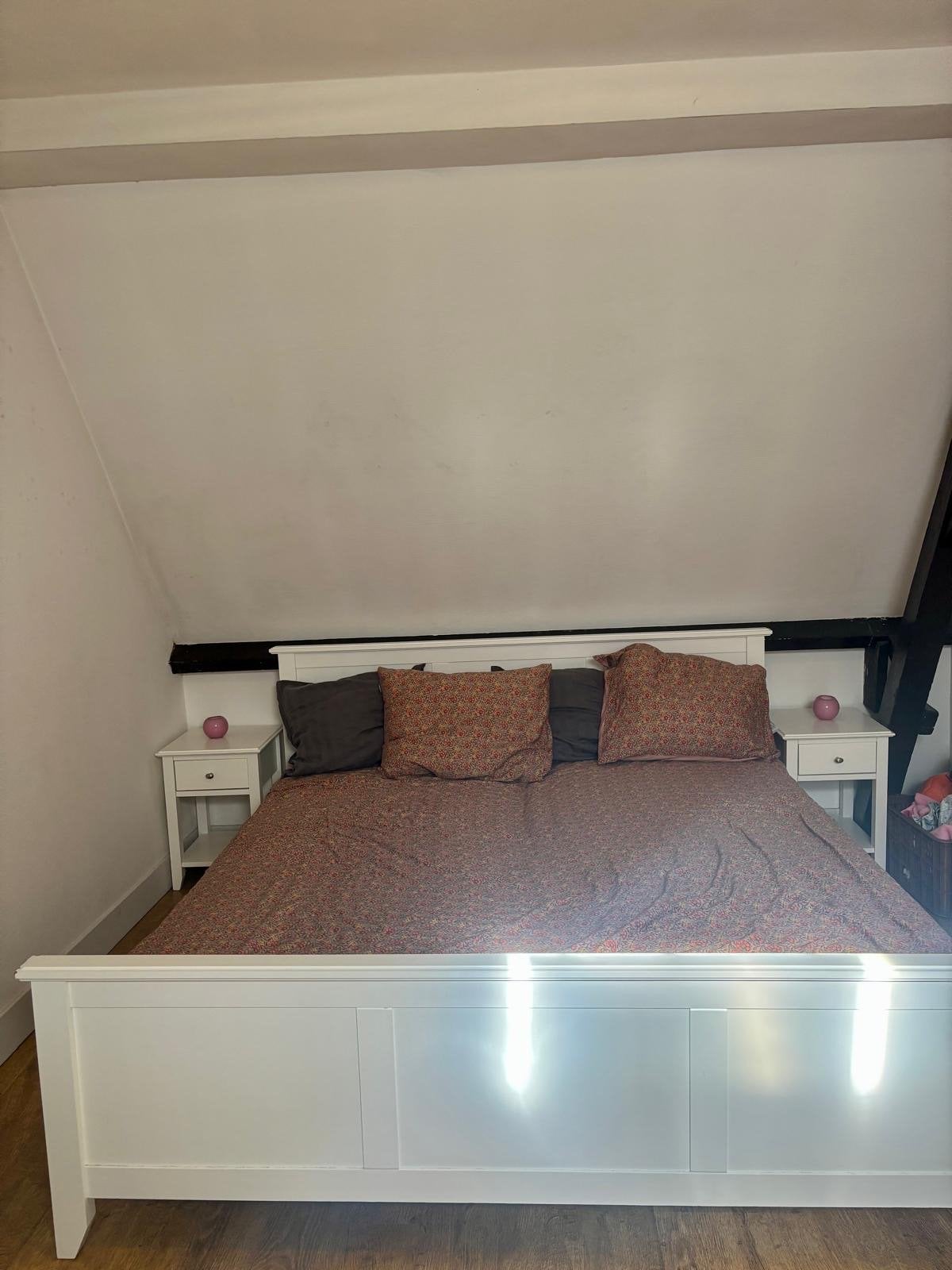 Tweepersoonsbed 180x200 met lattenbodems (Beter Bed), Ophalen, Tweepersoons, Zo goed als nieuw, 180 cm