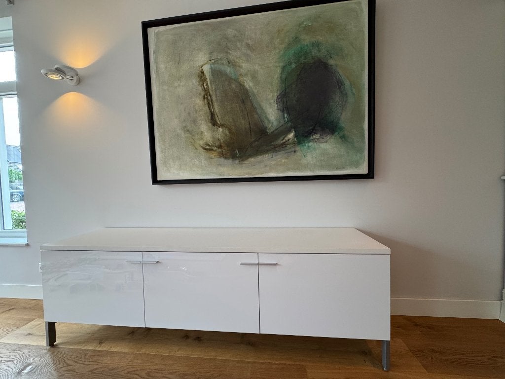 Pastoe dressoir / tv-meubel wit hoogglans – 192 cm, Ophalen, Gebruikt, 150 tot 200 cm, Pastoe tijdloos