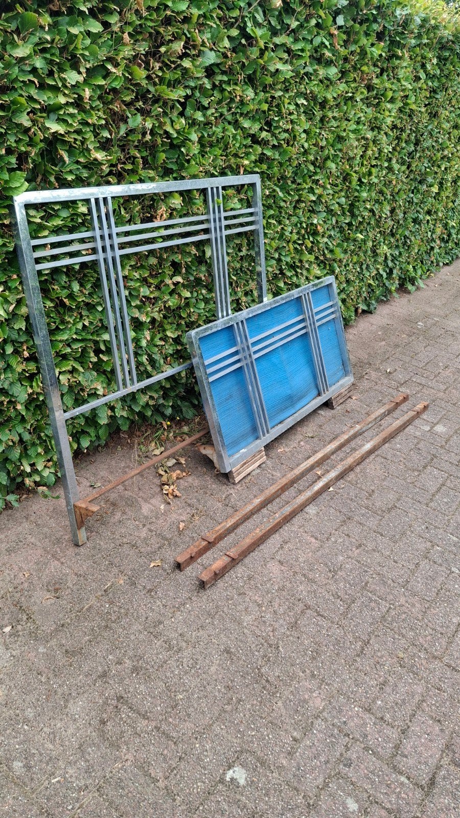 Retro ledikant,chroom, Ophalen, Gebruikt, Eenpersoons, Metaal