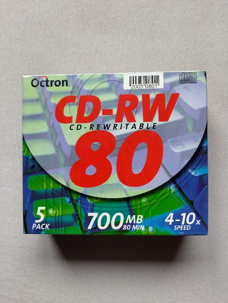 Octron CD-RW 80 Rewritable CD's * 5 stuks * 700MB * Sealed *, Computers en Software, Herschrijfbaar, Cd, Nieuw, Ophalen of Verzenden