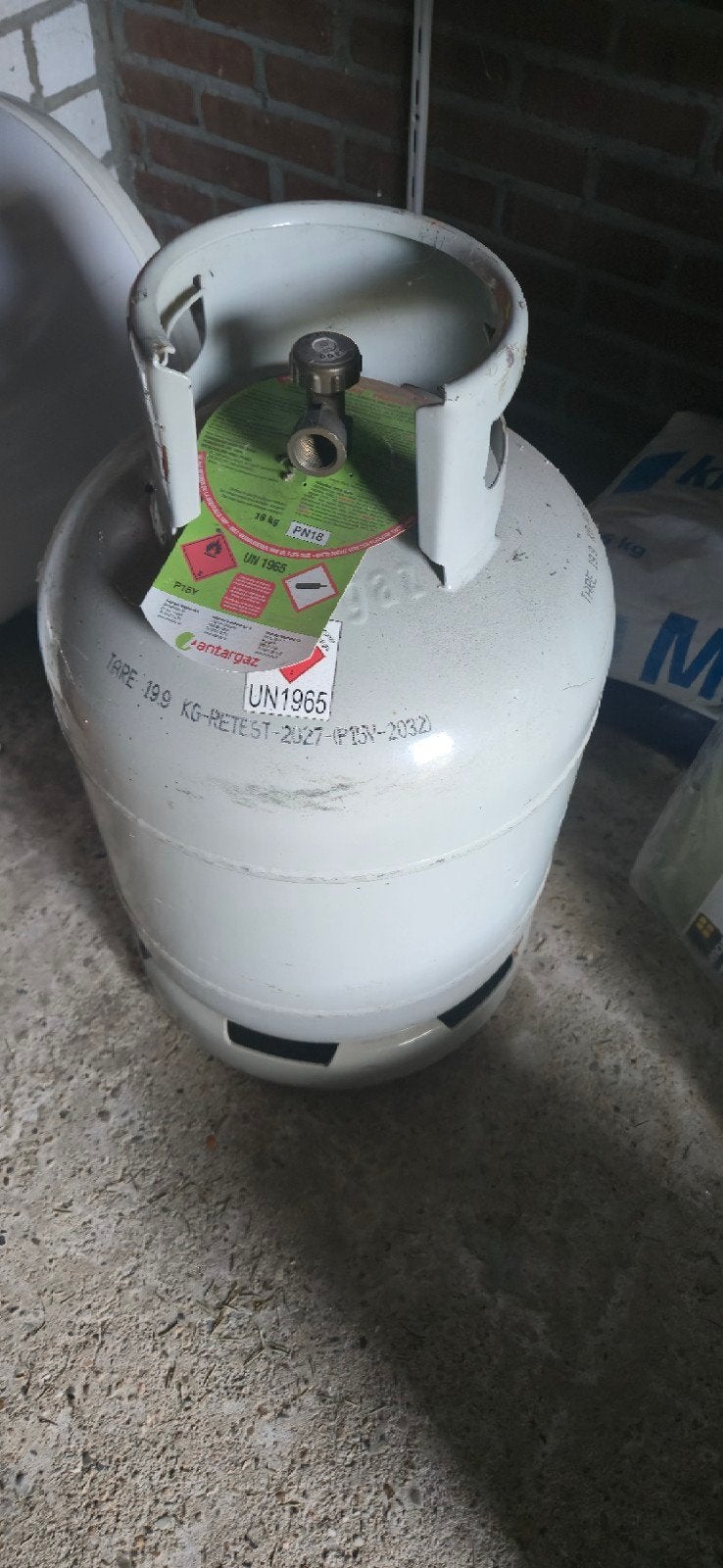 Antargaz gasfles 19 kg (leeg), Ophalen, Gebruikt