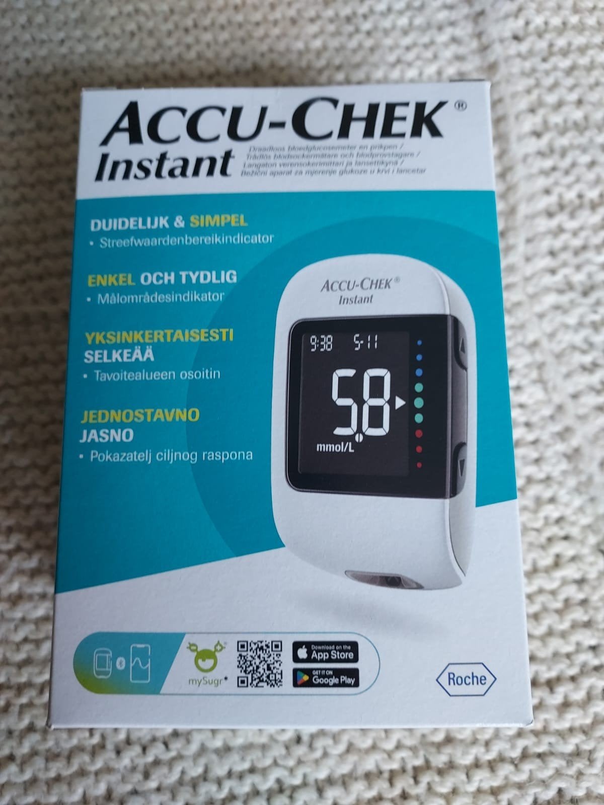 Nieuw in doos ACCU-CHEK draadloos bloedsuikermeter + prikpen, Diversen, Ophalen of Verzenden