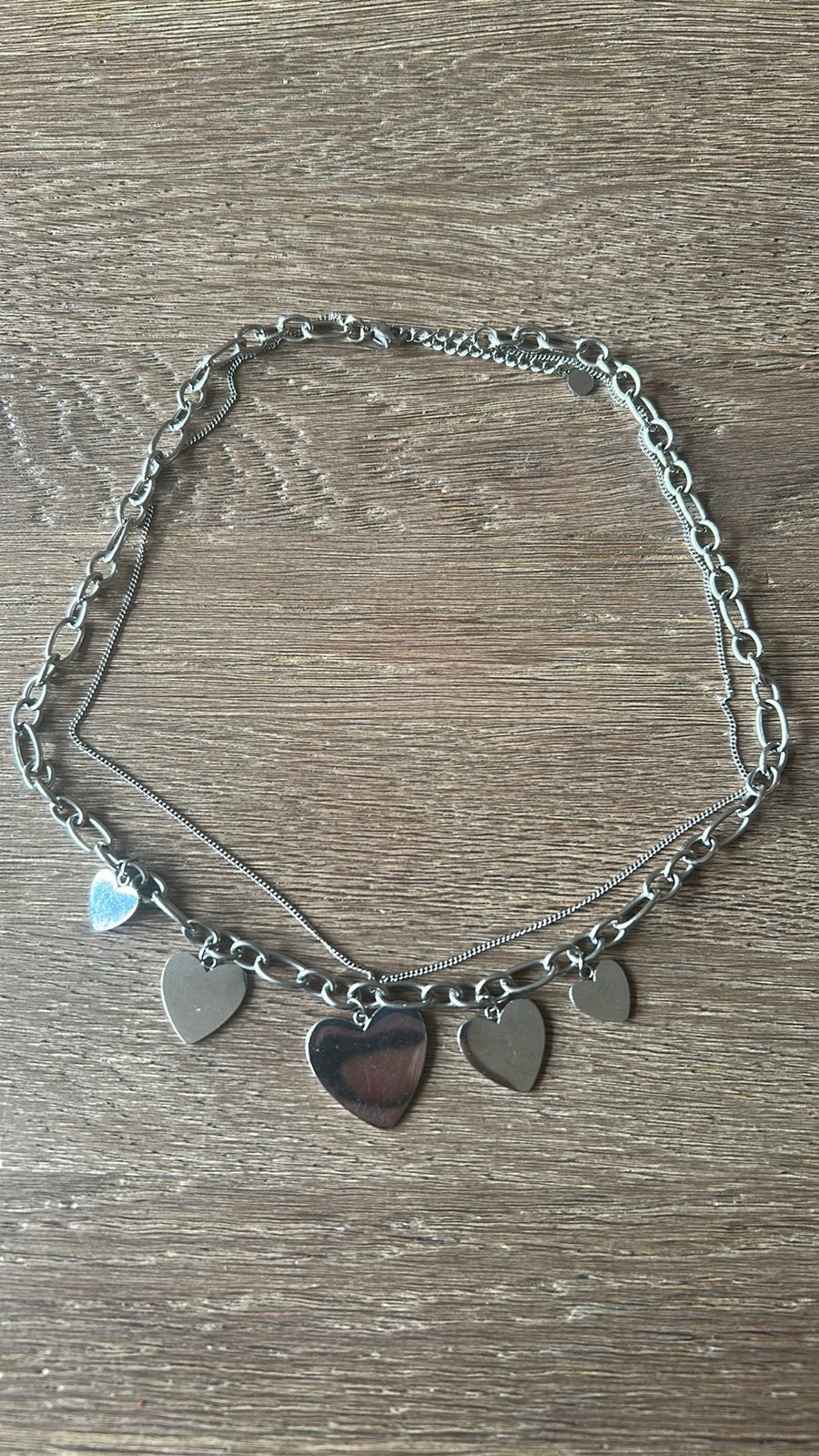 My Jewellery hartjes ketting, Sieraden, Tassen en Uiterlijk, Kettingen, Ophalen of Verzenden, Zo goed als nieuw, Zilver, Overige materialen