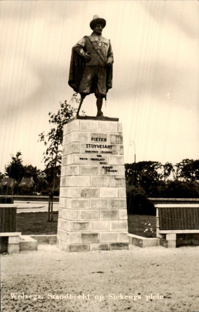 Wolvega - Standbeeld - Sickenga plein, Ophalen of Verzenden, 1940 tot 1960, Gelopen, Friesland