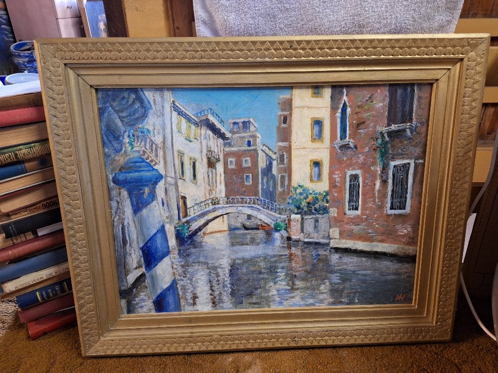 Schilderij, Ophalen of Verzenden, Klassiek, Olieverf, Stads- / dorpsgezicht