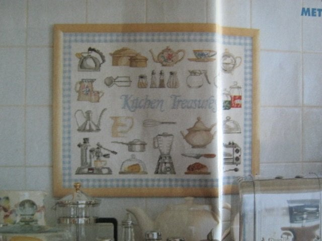 Borduurpatroon   Merklap Keuken , Kichen  nr 1202 92, Verzenden, Nieuw, Handborduren, Patroon
