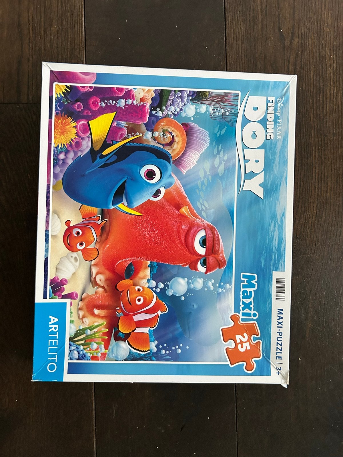 Maxi Puzzel Finding Dory 25 stukjes - Compleet, Ophalen of Verzenden, 10 tot 50 stukjes, Gebruikt, 2 tot 4 jaar