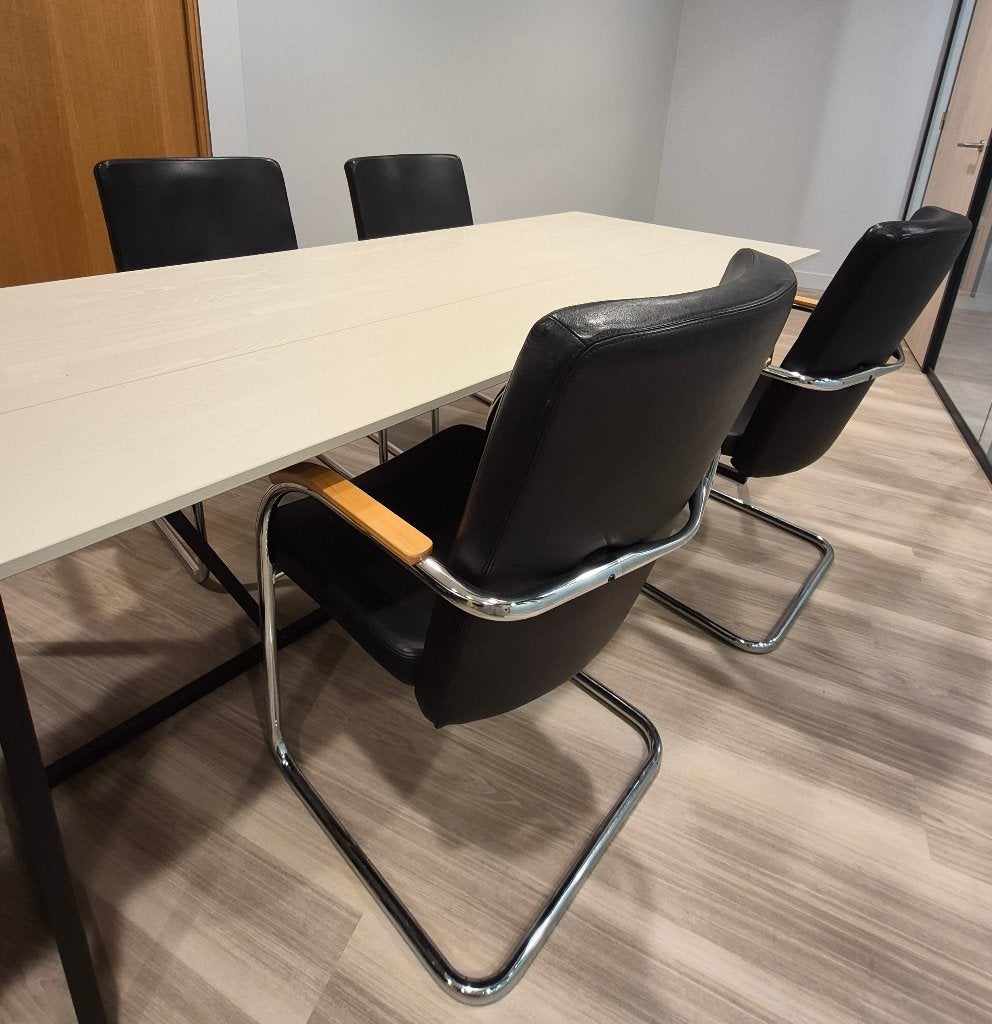 Vergaderstoelen, Gebruikt, Ophalen of Verzenden, Vier, Leer