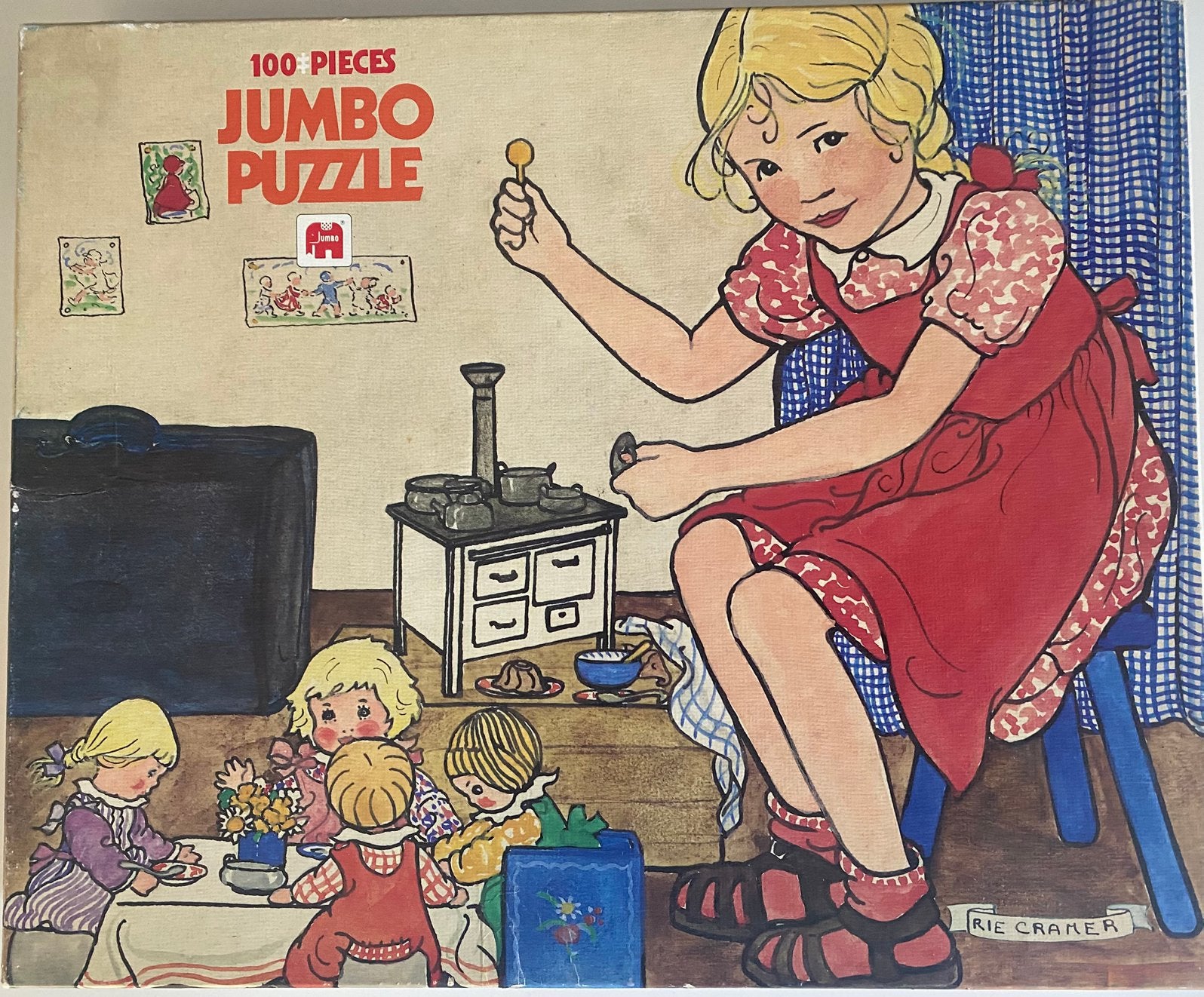 Rie Kramer Jaren 1950/1960 puzzel 100 stukjes, Ophalen of Verzenden, Minder dan 500 stukjes, Zo goed als nieuw, Legpuzzel