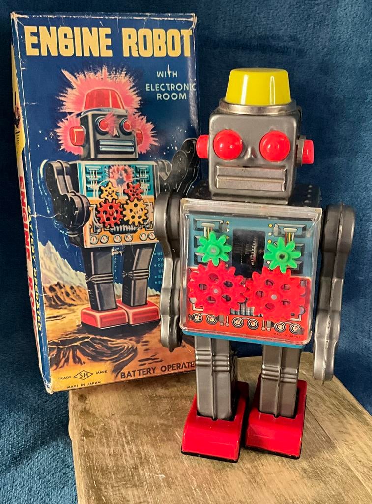 Antieke engine robot van Horikawa in originele doos, Ophalen of Verzenden