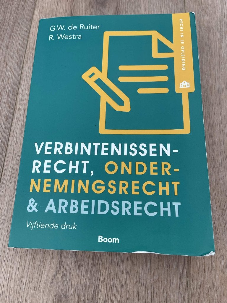 Verbintenissenrecht, ondernemingsrecht & arbeidsrecht, Gelezen, Overige vakken, Boom, Ophalen of Verzenden