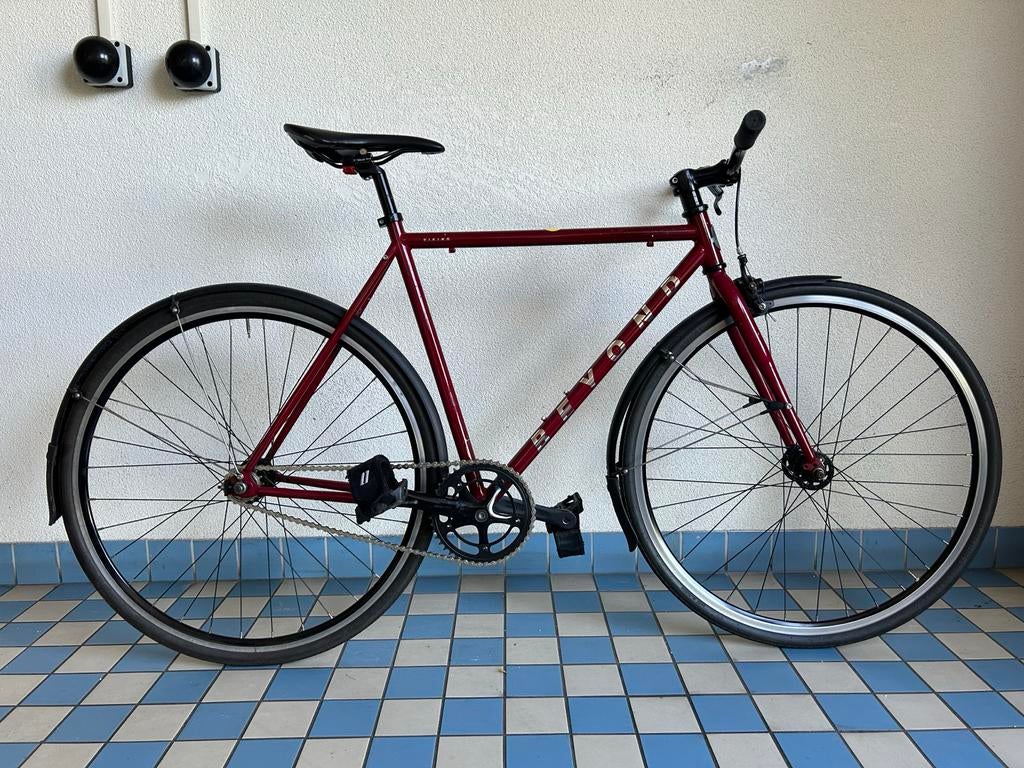 Beyond Cycles Viking Fixie/Single Speed Stalen Fiets, Gebruikt, Velgrem, Versnellingen, Ophalen