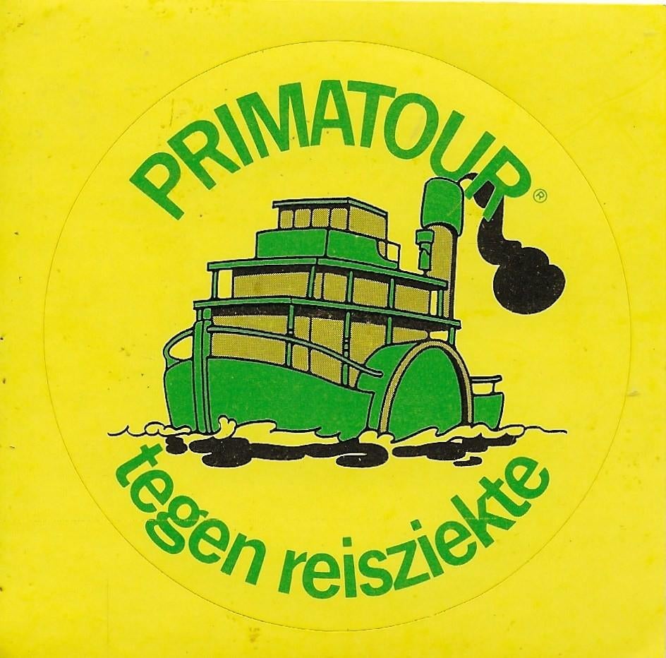 So131 sticker primatour tegen reisziekte, Ophalen of Verzenden, Zo goed als nieuw
