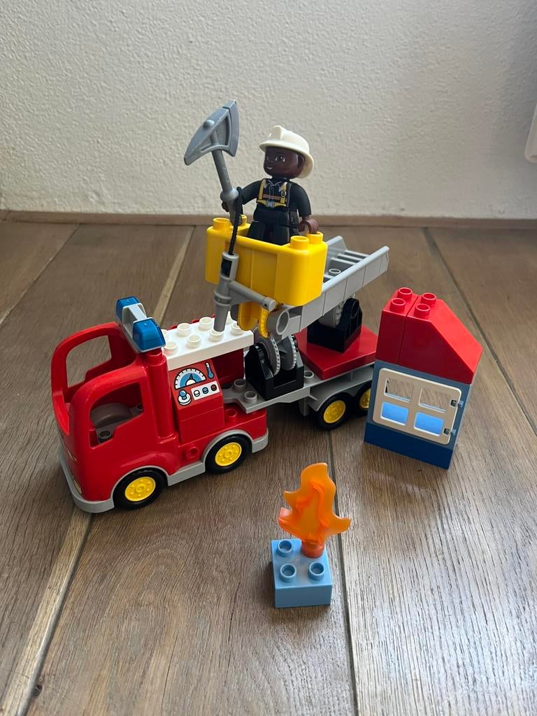 LEGO DUPLO 10592 Brandweer Ladderwagen, Ophalen of Verzenden, Zo goed als nieuw, Duplo
