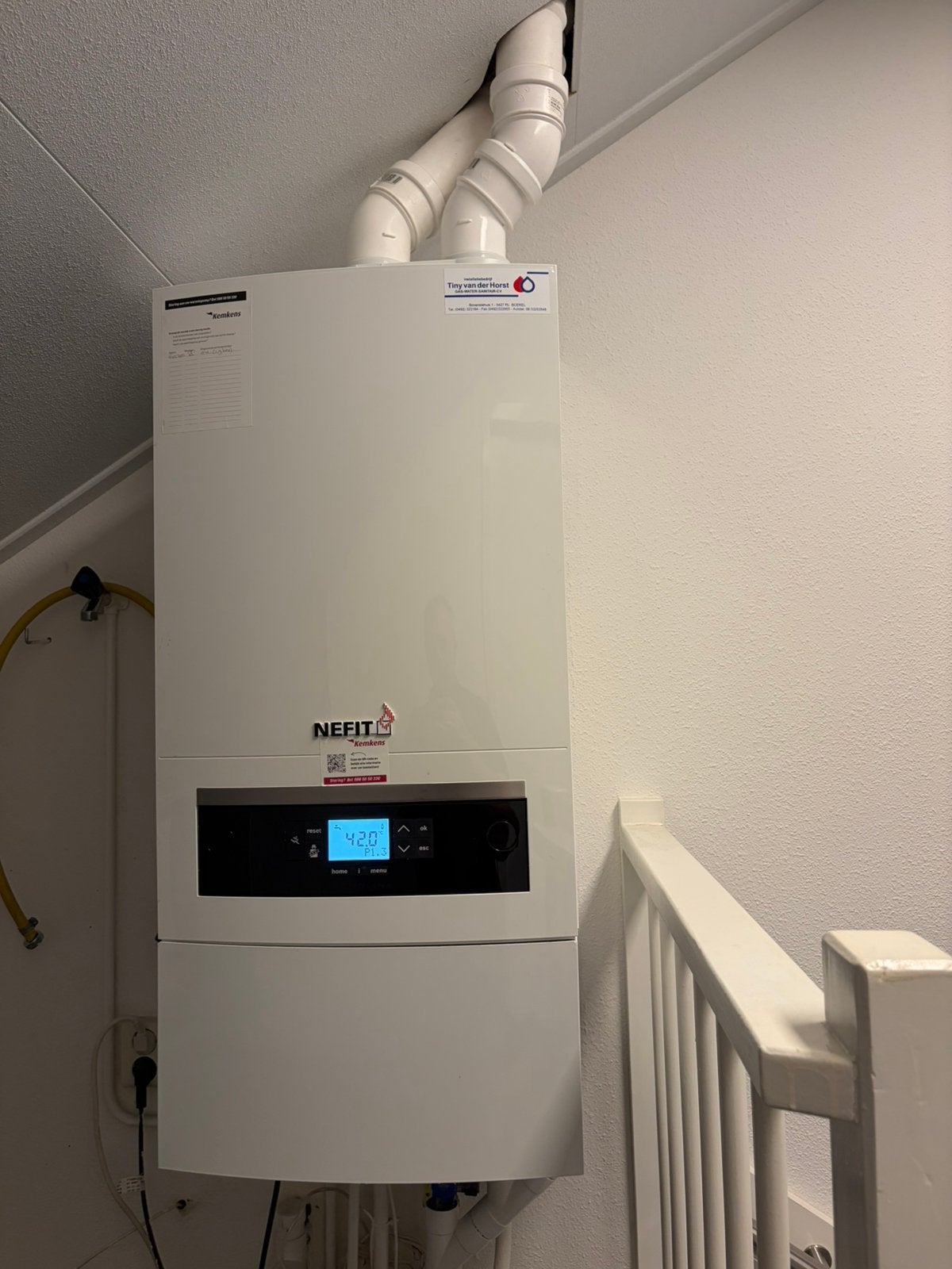 Nefit CW6 cv-ketel 2019 + AquaPlus boiler–goed onderhouden, Ophalen, 30 tot 80 cm, Gebruikt, Hoog rendement (Hr)