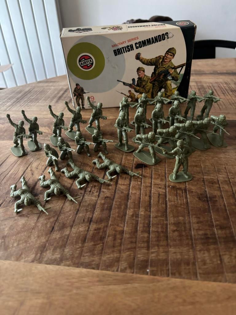 Vintage Airfix 1:32 Britse Commando's - 1973 Uitgave, Hobby en Vrije tijd, Modelbouw | Figuren en Diorama's, Gebruikt, Figuur of Figuren