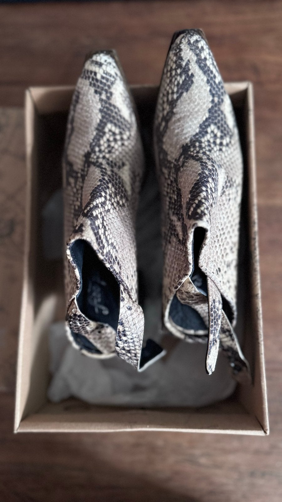 Nieuwe Free People leren muiltjes met slangenprint, mt 37, Ophalen of Verzenden, Nieuw, Overige kleuren, Sandalen of Muiltjes