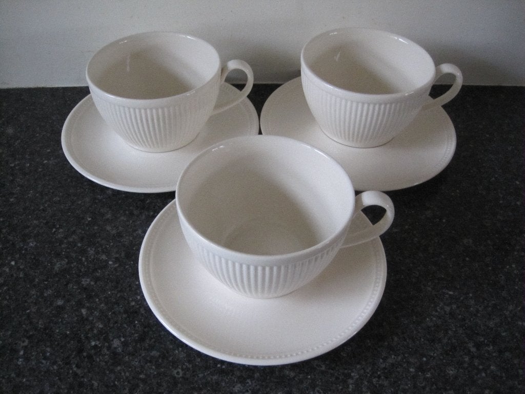 Wedgwood Windsor 3 soepkoppen en schotels nieuw, Ophalen of Verzenden, Nieuw, Porselein, Kop(pen) en/of Schotel(s)