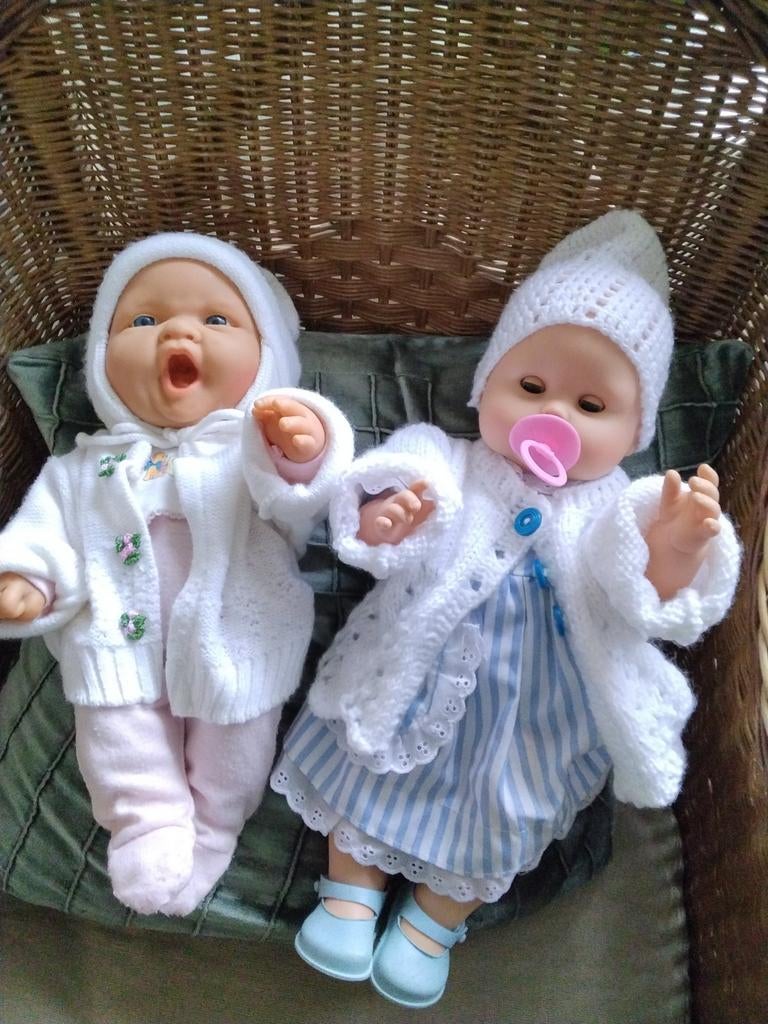 2x mooie poppen 35 cm, Ophalen of Verzenden, Zo goed als nieuw, Babypop