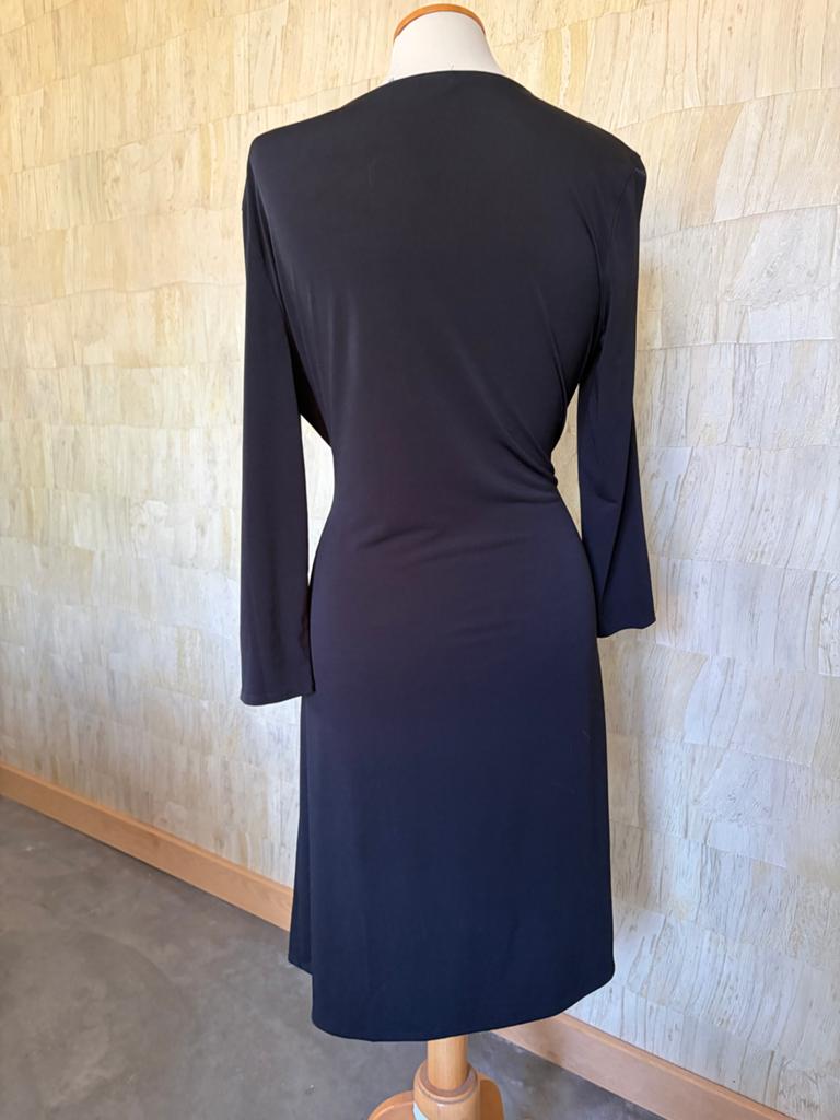 MNG Basics Zwarte Overgooier Jurk Maat L, Kleding | Dames, Jurken, Zwart, Maat 42/44 (L), Ophalen of Verzenden, Zo goed als nieuw