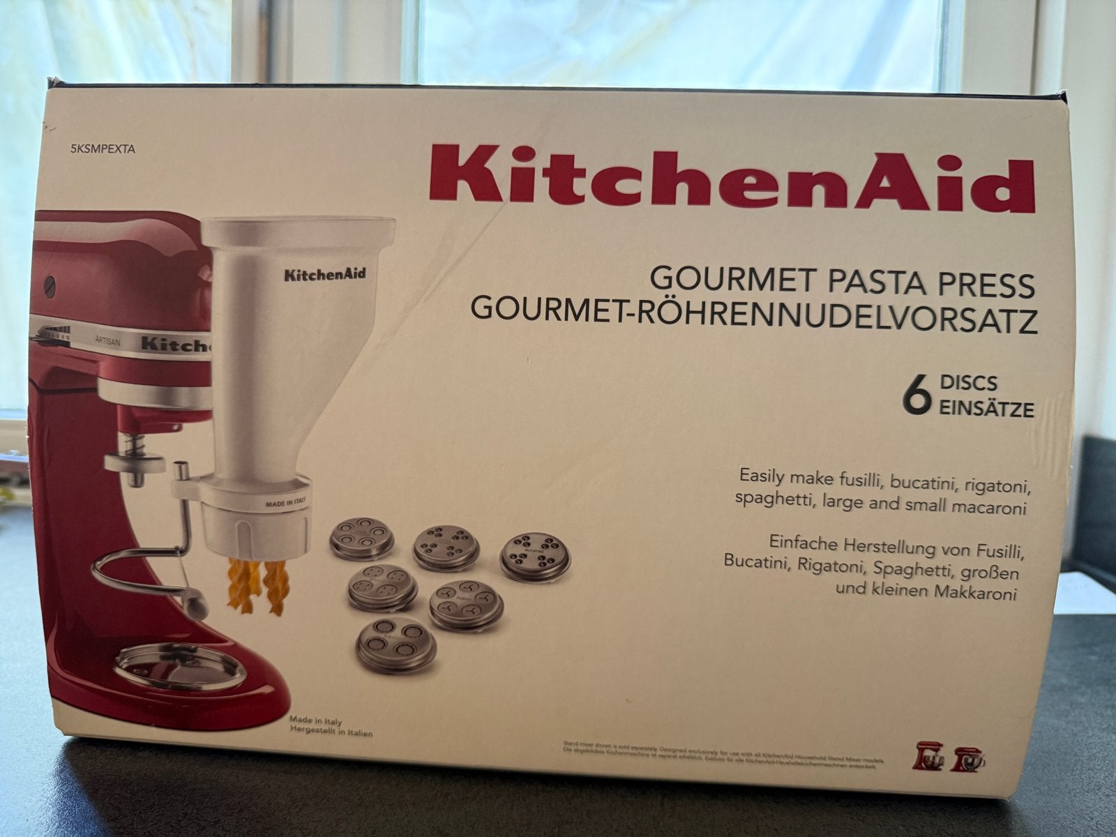 KitchenAid Gourmet Pasta Press, Minder dan 1 liter, Ophalen of Verzenden, Zo goed als nieuw, 3 snelheden of meer