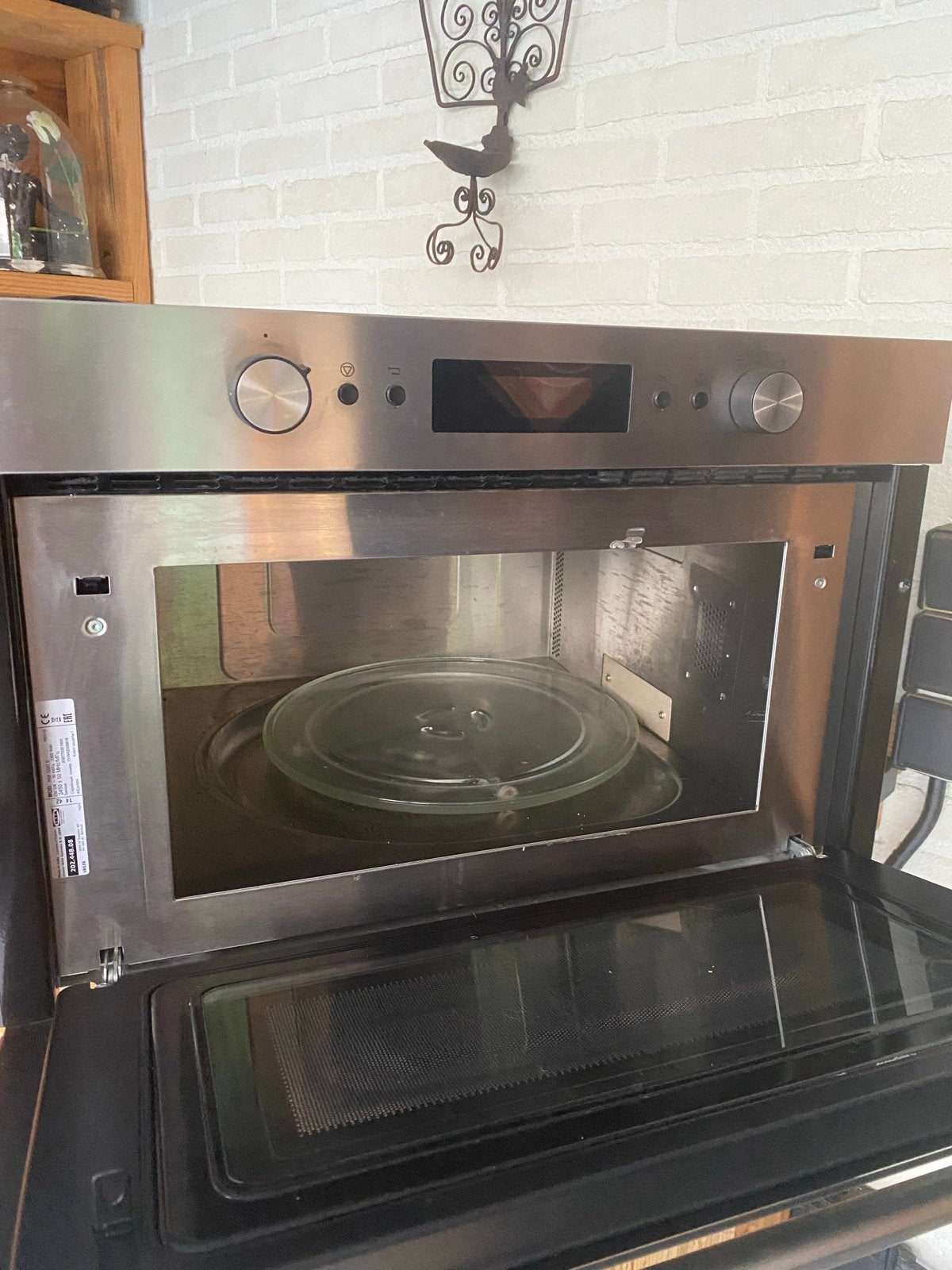 IKEA magnetron - Inbouw - RVS, Ophalen, Gebruikt, 60 cm of meer, Magnetron