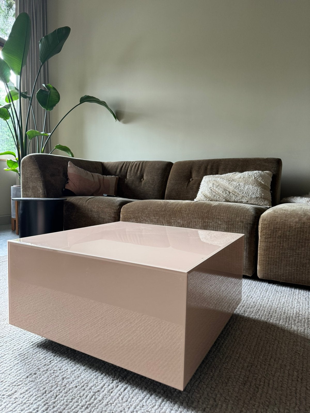 HKliving Mirror Block salontafel 60x60 nude, Ophalen, Vierkant, 50 tot 100 cm, Minder dan 50 cm