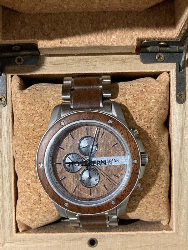 Holzkern herenhorloge ‘Percival’ (NIEUW), Overige merken, Staal, Staal, Polshorloge