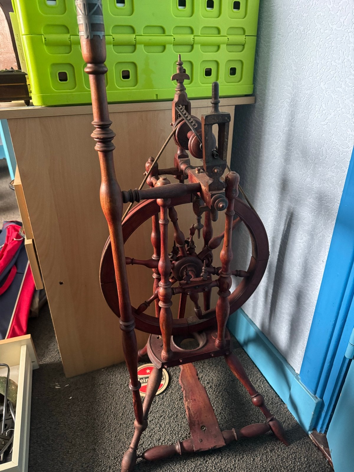 Antiek Spinnewiel - Decoratief en Functioneel, Ophalen of Verzenden, Gebruikt, Spinnewiel